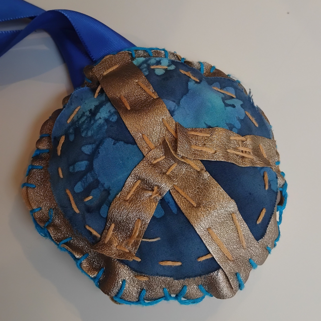 A patch on the denim jacket